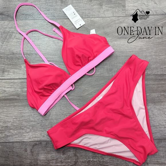 Cupshe Tie Back Bikini Swimsuit Size M - Picture 3 of 7